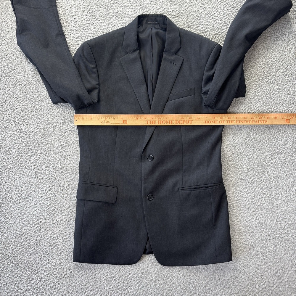 John Varvatos Loft Blazer Mens 38R Dark Gray Blend Blazer Sports Coat Jacket - Picture 5 of 16